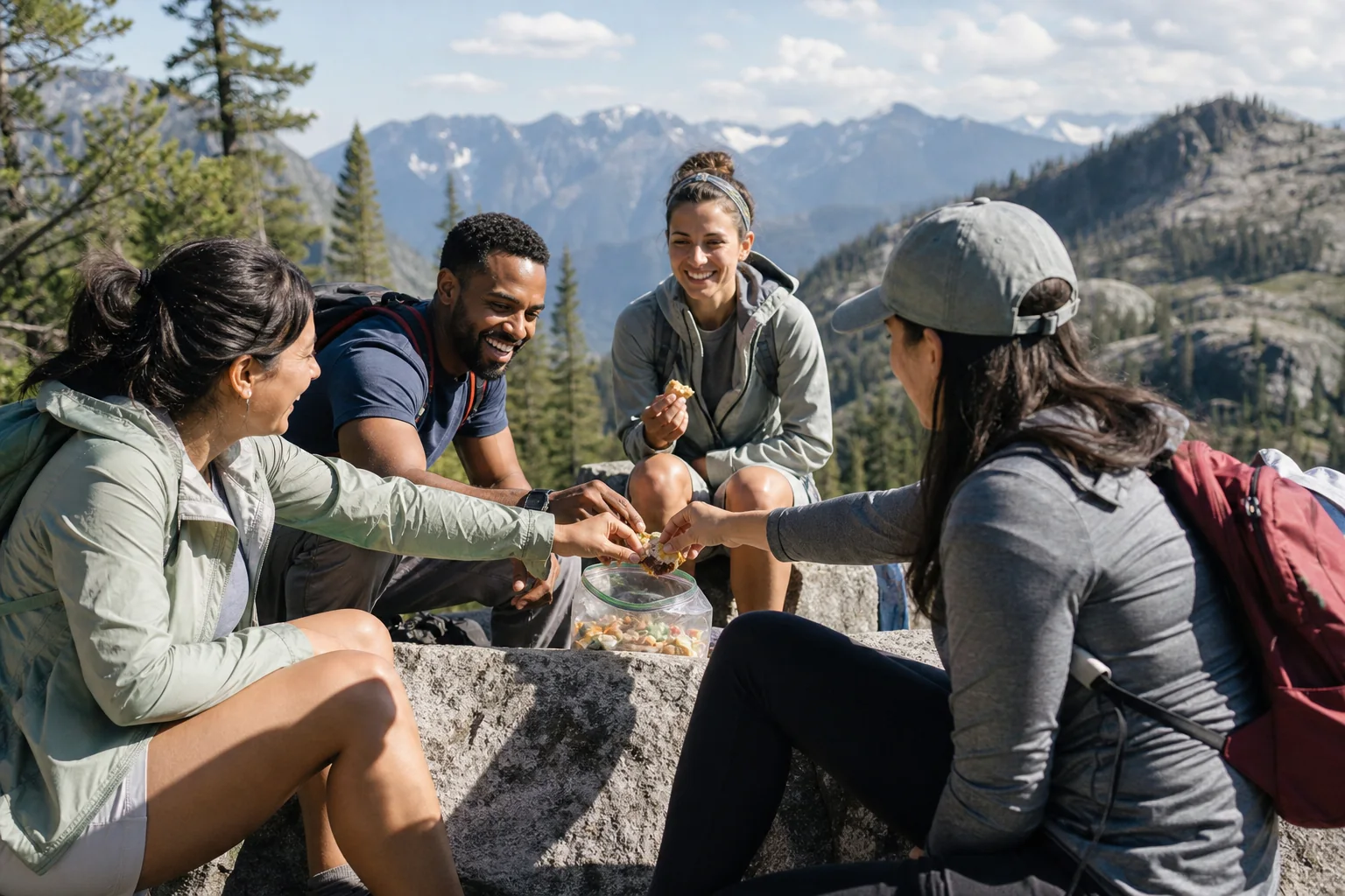 Travelers in a natural Worldwide setting